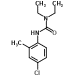 structure of CAS# 15441-97-1, 3-(4-Chloro-2-Methylphenyl)-1,1-Diethylurea;1-(4-chloro-2-methylphenyl)-3,3-diethylurea;N'-(4-Chloro-2-methylphenyl)-N,N-diethylurea;N'-(4-Chloro-2-methylphenyl)-N,N-diethylurea #