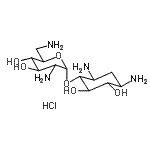 structure of CAS# 15446-43-2, 4,6-Diamino-2,3-Dihydroxycyclohexyl 2,6-Diamino-2,6-Dideoxyhexopyranoside Tetrahydrochloride;Neamine hydrochloride salt