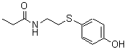 结构式 CAS# 155196-03-5, N-{2-[(4-羟基苯基)硫基]乙基}丙酰胺