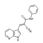 CAS 登录号：157561-97-2， (2E)-2-氰基-N-苯基-3-(1H-吡咯并[2,3-b]吡啶-3-基)丙烯酰胺