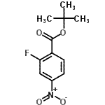 structure of CAS# 157665-46-8, 2-Methyl-2-Propanyl 2-Fluoro-4-Nitrobenzoate;2-Fluoro-4-nitrobenzoic acid t-butyl ester;2-Fluoro-4-nitrobenzoic acid tert-butyl ester;MFCD03095343