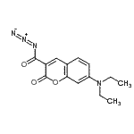 结构式 CAS# 157673-16-0, 7-(二乙基氨基)-2-氧代-2H-苯并吡喃-3-羰基叠氮化物