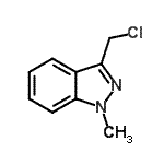 structure of CAS# 1578-97-8, 3-(Chloromethyl)-1-Methyl-1H-Indazole;3-(Chloromethyl)-1-methyl-1H-imidazole;3-(chloromethyl)-1-methyl-1H-indazole;ZINC05177583