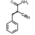 structure of CAS# 15795-18-3, 2-Cyano-3-Phenylacrylamide;(E)-2-Cyano-3-phenylacrylamide;Benzalcyanoacetamide;NSC61796