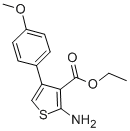结构式 CAS# 15854-11-2, 2-氨基-4-(4-甲氧基苯基)-3-噻吩羧酸乙酯