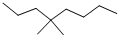 structure of CAS# 15869-95-1, 4,4-Dimethyloctane;4,4-Dimethyl Octane;Octane, 4,4-Dimethyl-;Inchi=1/C10h22/C1-5-7-9-10(3,4)8-6-2/H5-9H2,1-4H