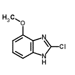 structure of CAS# 15965-58-9, 2-Chloro-4-Methoxy-1H-Benzimidazole;2-chloro-4-methoxy-1H-benzimidazole;2-chloro-4-methoxy-1H-benzo[d]imidazole;2-chloro-7-methoxy-1H-1,3-benzodiazole