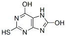 structure of CAS# 15986-31-9, 2-Mercaptopurine-6,8-Diol;2-Thioxo-7,9-Dihydro-3H-Purine-6,8-Dione;2-Thioxo-7,9-Dihydro-3H-Purine-6,8-Quinone;Nsc22716