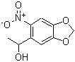 structure of CAS# 159873-64-0, 1-(6-Nitro-1,3-Benzodioxol-5-Yl)Ethanol;1-(6-Nitro-1,3-benzodioxol-5-yl)ethanol;1-(6-nitro-2H-benzo[3,4-d]1,3-dioxolen-5-yl)ethan-1-ol;MFCD08274663