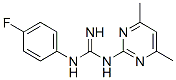 structure of CAS# 16018-65-8, 1-(4,6-Dimethyl-2-Pyrimidinyl)-3-(4-Fluorophenyl)Guanidine;2-(4,6-Dimethyl-2-Pyrimidinyl)-1-(4-Fluorophenyl)Guanidine;1-(P-Fluorophenyl)-3-(4,6-Dimethyl-2-Pyrimidinyl)Guanidine;Brn 0922536