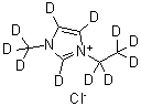 structure of CAS# 160203-52-1, 3-(<Sup>2</Sup>H<Sub>5</Sub>)Ethyl-1-(<Sup>2</Sup>H<Sub>3</Sub>)Methyl(<Sup>2</Sup>H<Sub>3</Sub>)-1H-Imidazol-3-Ium Chloride;1-Ethyl-3-methylimidazolium chloride-d11;491225_ALDRICH