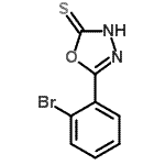 structure of CAS# 161013-20-3, 5-(2-Bromophenyl)-1,3,4-Oxadiazole-2-Thiol;1,3,4-oxadiazole-2-thiol, 5-(2-bromophenyl);5-(2-Bromo-phenyl)-3H-[1,3,4]oxadiazole-2-thione;MFCD00806249