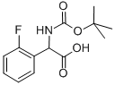 structure of CAS# 161330-30-9, alpha-[[(1,1-Dimethylethoxy)Carbonyl]Amino]-2-Fluoro-Benzeneacetic Acid;2-Fluoro-DL-Phenylglycine, N-BOC Protected;N-BOC-2-FLUOROPHENYLGLYCINE