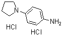 structure of CAS# 163260-77-3, 4-(1-Pyrrolidinyl)-Benzenamine Hydrochloride (1:2);4-(PYRROLIDIN-1-YL)ANILINE DIHYDROCHLORIDE, 95+%;4-(PYRROLIDIN-1-YL)ANILINE DIHYDROCHLORIDE