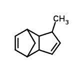 structure of CAS# 16327-42-7, 5-Methyltricyclo[5.2.1.0<Sup>2,6</Sup>]Deca-3,8-Diene;1-methyl dicyclopentadiene;1-Methyldicyclopentadiene;3a,4,7,7a-Tetrahydromethyl-4,7-methano-1H-indene