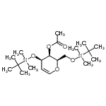 structure of CAS# 163381-38-2, 3-O-Acetyl-2,6-Anhydro-5-Deoxy-1,4-Bis-O-[Dimethyl(2-Methyl-2-Propanyl)Silyl]-D-Arabino-Hex-5-Enitol;4-O-Acetyl-3,6-di-O-(tert-butyldimethylsilyl)-D-galactal;498165_ALDRICH