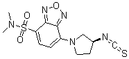 结构式 CAS# 163927-32-0, 7-[(3S)-3-异硫氰酸基-1-吡咯烷基]-N,N-二甲基-2,1,3-苯并恶二唑-4-磺酰胺