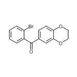 structure of CAS# 164526-08-3, (2-Bromophenyl)(2,3-Dihydro-1,4-Benzodioxin-6-Yl)Methanone;(2-bromophenyl)(2,3-dihydro-1,4-benzodioxin-6-yl)methanone;2-Bromo-3',4'-(ethylenedioxy)benzophenone;BAS 00066155