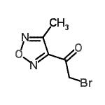 结构式 CAS# 165066-97-7, 2-溴-1-(4-甲基-1,2,5-恶二唑-3-基)乙酮