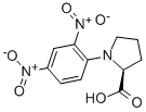 structure of CAS# 1655-55-6, 1-(2,4-Dinitrophenyl)-L-Proline;1-(2,4-Dinitrophenyl)-2-Pyrrolidinecarboxylic Acid;1-(2,4-Dinitrophenyl)Proline;Dnp-L-Proline