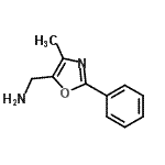 结构式 CAS# 165735-97-7, 1-(4-甲基-2-苯基-1,3-恶唑-5-基)甲胺