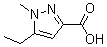 structure of CAS# 165744-15-0, 5-Ethyl-1-Methyl-1H-Pyrazole-3-Carboxylic acid;1H-Pyrazole-3-Carboxylicacid,5-Ethyl-1-Methyl-(9CI);5-ETHYL-1-METHYL-1H-PYRAZOLE-3-CARBOXYLIC ACID
