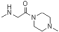 结构式 CAS# 166187-00-4, 2-(甲基氨基)-1-(4-甲基-1-哌嗪基)乙酮