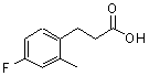 structure of CAS# 166251-34-9, 3-(4-Fluoro-2-Methylphenyl)Propanoic Acid;3-(4-FLUORO-2-METHYL-PHENYL)-PROPIONICACID;MFCD06656904