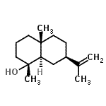 CAS 登录号：16641-47-7， (1R,4aR,7R,8aR)-7-异丙烯基-1,4A-二甲基癸氢-1-萘酚