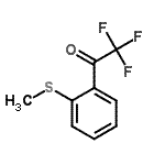 structure of CAS# 166831-65-8, 2,2,2-Trifluoro-1-[2-(Methylsulfanyl)Phenyl]Ethanone;2,2,2-trifluoro-1-(2-(methylthio)phenyl)ethanone;2'-Thiomethyl-2,2,2-trifluoroacetophenone;MFCD01319975