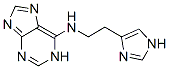 structure of CAS# 1669-86-9, N-[2-(1H-Imidazol-4-Yl)Ethyl]-1H-Adenine;2-(3H-Imidazol-4-Yl)Ethyl-(7H-Purin-6-Yl)Amine;Nci113989;1H-Purin-6-Amine, N-(2-(1H-Imidazol-4-Yl)Ethyl)- (9Ci)
