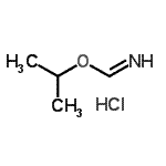 structure of CAS# 16694-44-3, Isopropyl imidoformate hydrochloride (1:1);Isopropyl formimidate hydrochloride;ISOPROPYLFORMIMIDATEHYDROCHLORIDE;346241_ALDRICH