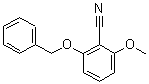structure of CAS# 167832-66-8, 2-Methoxy-6-(Phenylmethoxy)-Benzonitrile;6-(Benzyloxy)-O-Anisonitrile, 3-(Benzyloxy)-2-Cyanoanisole, 2-Cyano-3-Methoxyphenyl Benzyl Ether;2-Benzyloxy-6-Methoxybenzonitrile, Tech., 95%;2-(Benzyloxy)-6-Methoxybenzonitrile, 95+%
