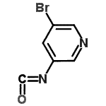 结构式 CAS# 167951-51-1, 3-溴-5-异氰酸吡啶