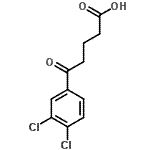 结构式 CAS# 168135-66-8, 5-(3,4-二氯苯基)-5-氧代戊酸