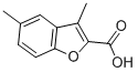 structure of CAS# 16817-32-6, 3,5-Dimethylbenzofuran-2-Carboxylic acid;3,5-Dimethylbenzofuran-2-Carboxylate;3,5-Dimethyl-2-Benzofurancarboxylate;Zinc00359383