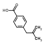 structure of CAS# 168194-08-9, 4-(2-Methyl-2-Propen-1-Yl)Benzoic Acid;4-(2-METHYL-2-PROPENYL)BENZOIC ACID;4-(2-METHYL-ALLYL)-BENZOIC ACID