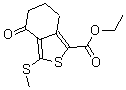 结构式 CAS# 168279-54-7, 4,5,6,7-四氢-3-(甲硫基)-4-氧代-苯并[c]噻吩-1-羧酸乙酯