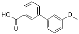 结构式 CAS# 168618-45-9, 3'-甲氧基-[1,1'-联苯]-3-羧酸