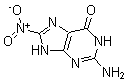 structure of CAS# 168701-80-2, 2-Amino-1,9-Dihydro-8-Nitro-6H-Purin-6-One;2-Amino-1,9-Dihydro-8-Nitro-;8-NITROGUANINE;8-NO2-GUA