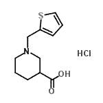CAS 登录号：169139-04-2， 1-(2-噻吩基甲基)-3-哌啶羧酸盐酸盐(1:1)