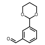 结构式 CAS# 169339-42-8, 3-(1,3-二恶烷-2-基)苯甲醛