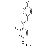结构式 CAS# 170014-23-0, 2-(4-溴苯基)-1-(2-羟基-4-甲氧基苯基)乙酮