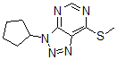 CAS#: 17050-87-2， 3-Cyclopentyl-7-(methylthio)triazolo[4,5-e]pyrimidine