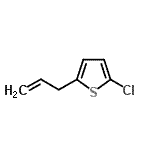 structure of CAS# 173415-71-9, 2-Allyl-5-Chlorothiophene;3-(2-Chloro-5-thienyl)-1-propene;3-(5-Chloro-2-thienyl)-1-propene