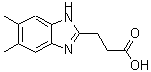 structure of CAS# 173737-04-7, 3-(5,6-Dimethyl-1H-Benzimidazol-2-Yl)Propanoic Acid;3-(5,6-dimethyl-1H-benzimidazol-2-yl)propanoic acid;3-(5,6-dimethyl-1H-benzo[d]imidazol-2-yl)propanoic acid;3-(5,6-Dimethyl-1H-benzoimidazol-2-yl)-propionic acid