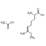 structure of CAS# 174063-92-4, N<sup>5</sup>-[(Methylsulfanyl)carbonoimidoyl]-L-ornithine acetate (1:1);N5-[Imino(methylthio)methyl]-L-ornithine acetate;S-Methyl-L-thiocitrulline acetate;S-Methyl-L-thiocitrulline acetate salt