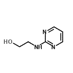 structure of CAS# 1742-25-2, 2-(2-Pyrimidinylamino)Ethanol;2-(2-Hydroxyethylamino)pyrimidine;2-(2-Pyrimidinylamino)ethanol;2-(2-Pyrimidinylamino)ethanol #