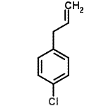 structure of CAS# 1745-18-2, 1-Allyl-4-Chlorobenzene;1-Allyl-4-chlorobenzene;1-Chloro-4-(prop-2-en-1-yl)benzene;1-Chloro-<wbr>4-(prop-2<wbr>-en-1-yl)<wbr>benzene, <wbr>3-(4-Chlo<wbr>rophenyl)<wbr>prop-1-ene
