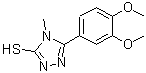 structure of CAS# 174573-92-3, 5-(3,4-Dimethoxyphenyl)-4-Methyl-4H-1,2,4-Triazole-3-Thiol;1,2,4-triazole-3-thiol;5-(3,4-dimethoxyphenyl)-4-methyl-1,2,4-triazole-3-thiol;5-(3,4-di<wbr>methoxyph<wbr>enyl)-4-m<wbr>ethyl-2,4<wbr>-dihydro-<wbr>3H-1,2,4-<wbr>triazole-<wbr>3-thione